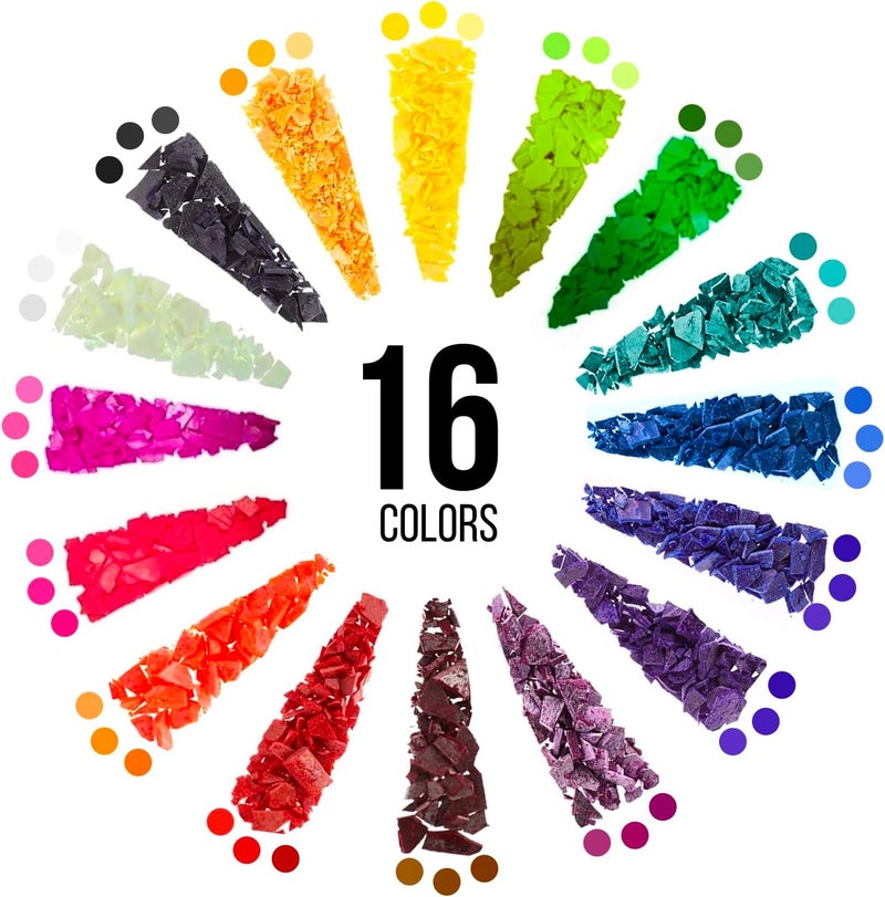 Craft911 Candle Color Dye for Soy Wax - 16 Colors (3g Each) Candle Wax Dye for Candle Making | Natural Cosmetic Grade Candle Dyes for Candle Making | Candle Dye - Image 1